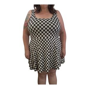 SHEIN Checkered Black & White dress with skort